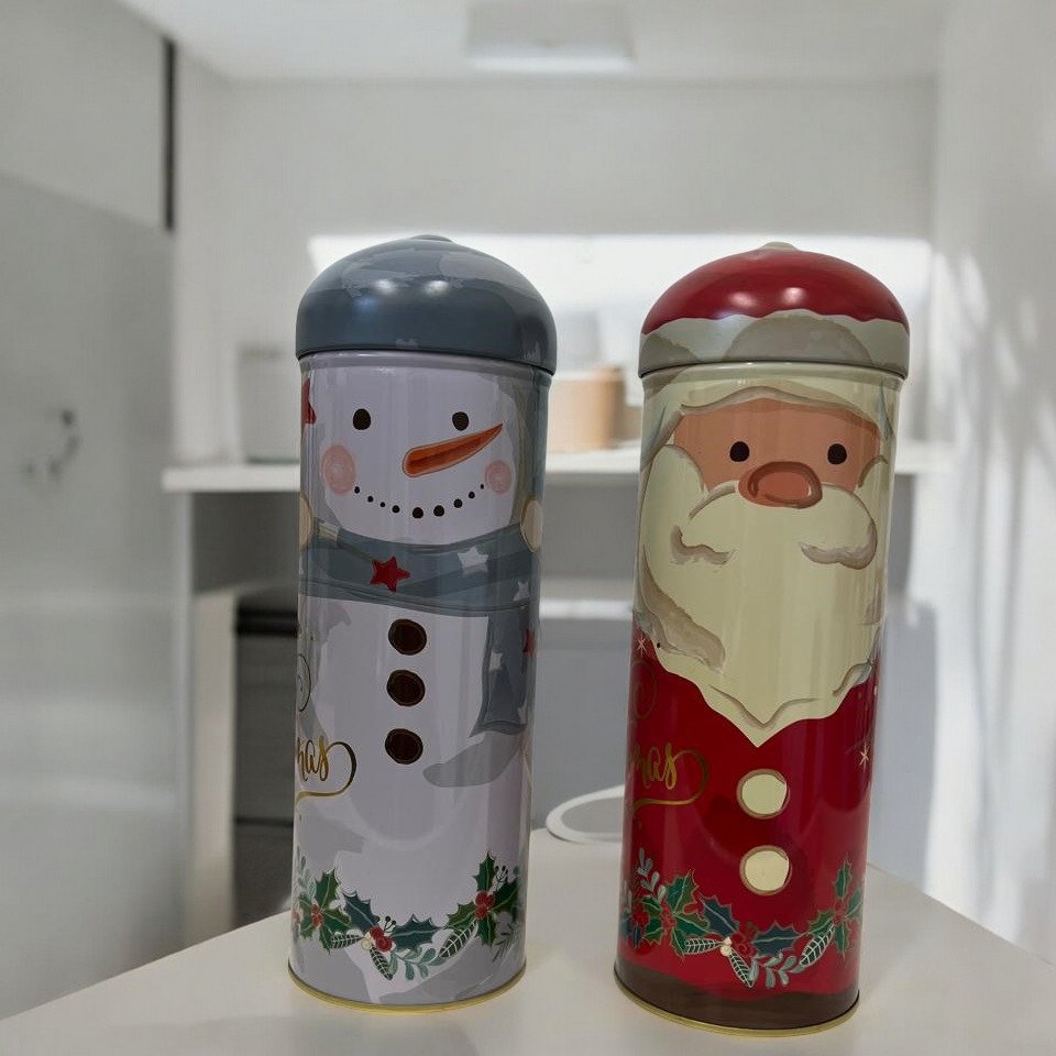 foto ambientada lata de natal